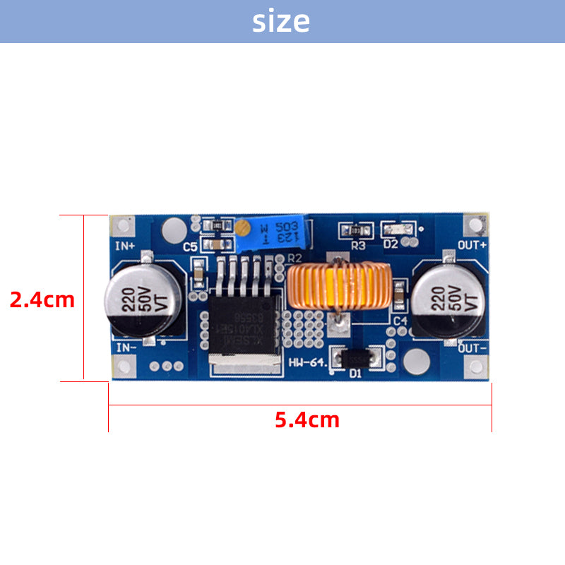 4~38V High Power 96% High Efficiency 5A Adjustable Buck Module Battery Charger Step Down Module XL4015